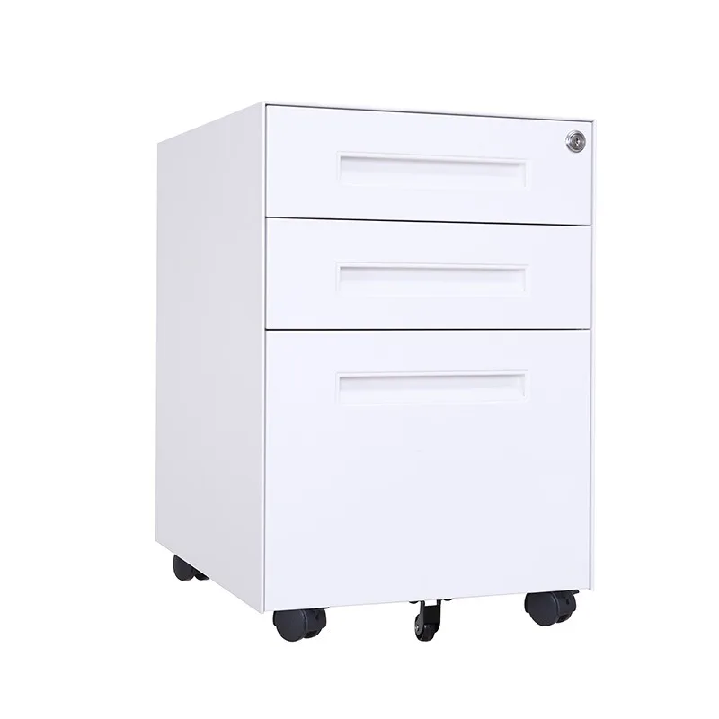 Mobile Under-desk Steel Pedestal Cabinet, New Lockable Multi-drawer File Storage Cabinet for Office