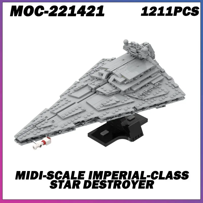 

MOC Building Block Space Wars Series Gray Spaceship Creative Brick Model Education Toy Birthday Adults Gifts MOC-221421 1211PCS