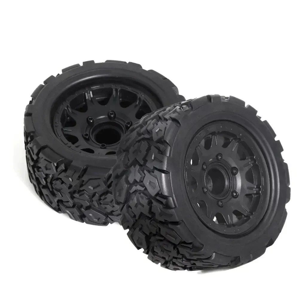 4 Uds 1:10 RC neumáticos universales para Tamiya HPI Kyosho Arrma 1/10 camiones accesorios de neumáticos RC coche adaptador de 12-14mm reemplazo de neumáticos de plástico