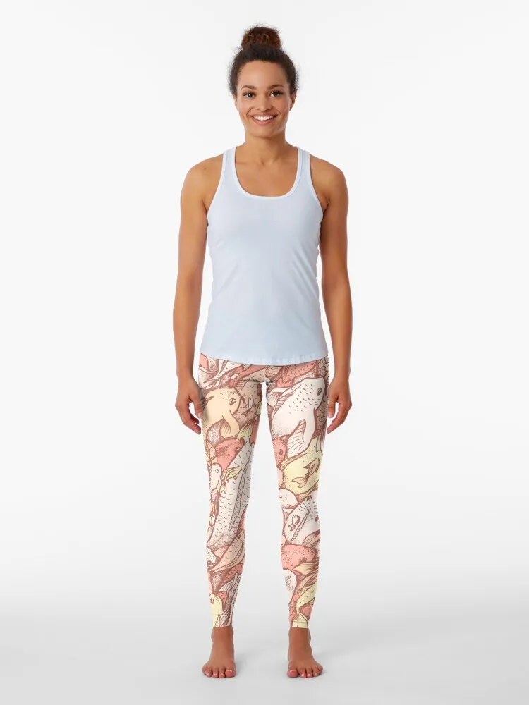 Fishes Leggings gym top Female legging pants Womens Leggings