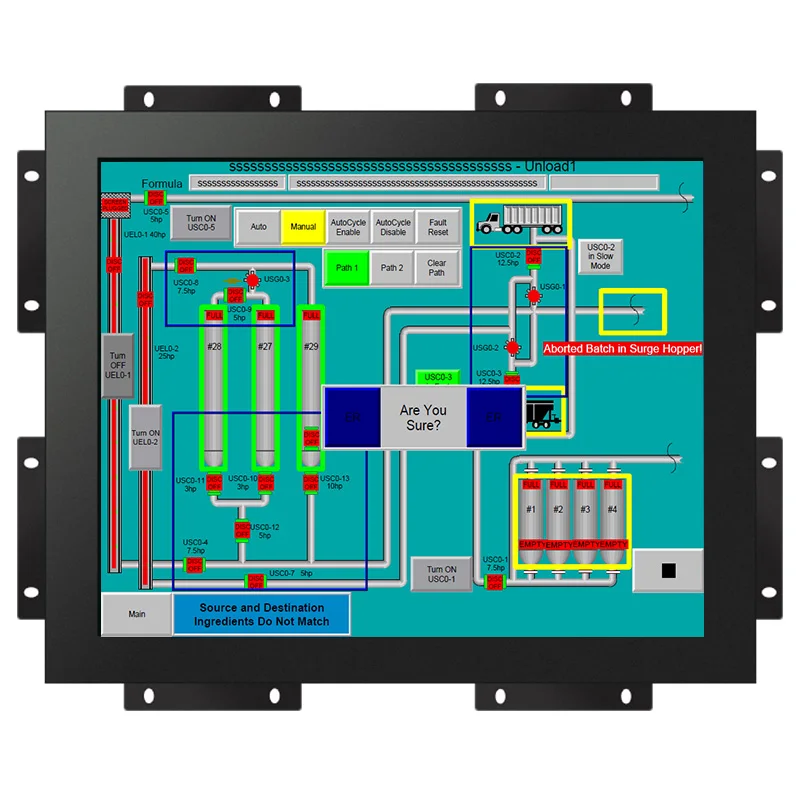 Промышленная открытая рамка 15,6 дюйма, высокая яркость 1000 Nit LCD PCAP Open Touch monit