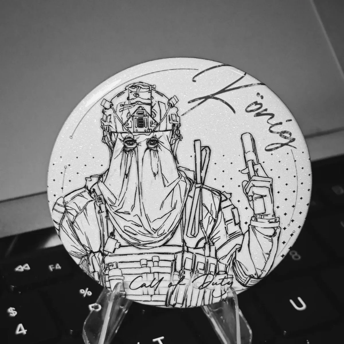 

Новый домашний товар Call of Duty Konig Bar «сделай сам», значок для косплея, высокое эстетическое значение, подвеска в виде значка на груди проса