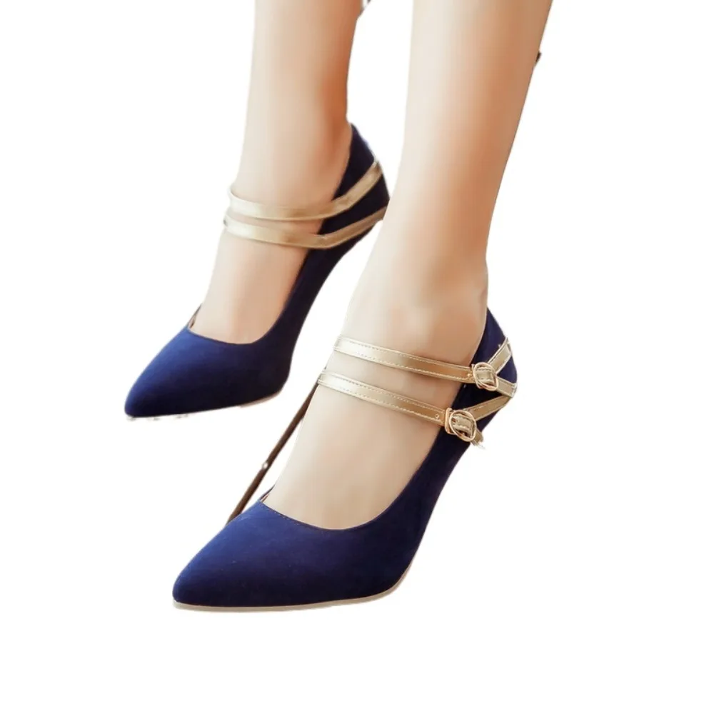 Big size 33-47 Style ladies sexy shoes woman women zapatos de mujer high heels wedding shoes sapato chaussure femme  pumps 6685