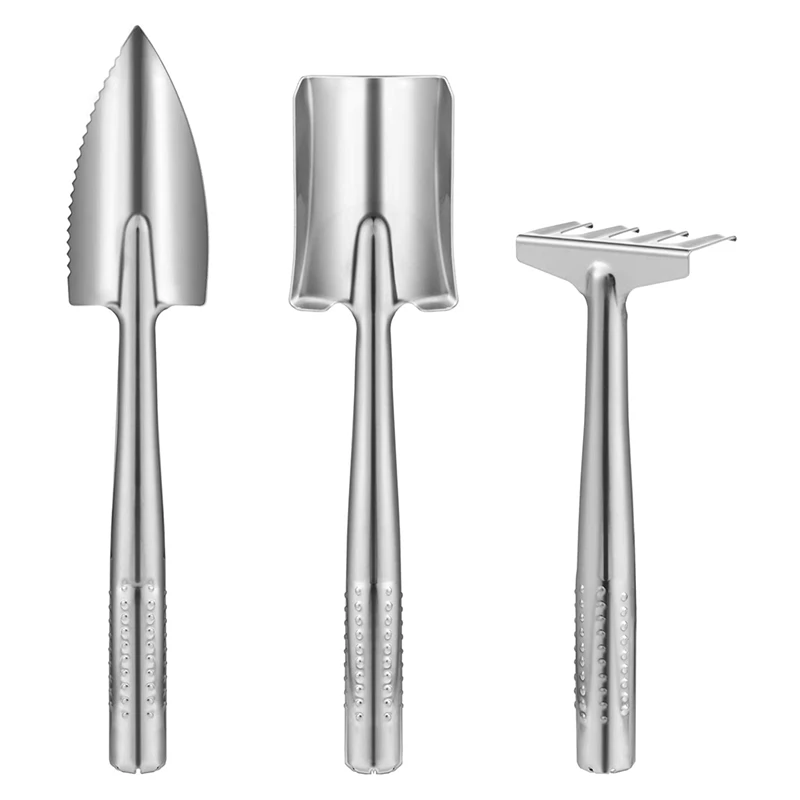 New 3Pcs Mini Gardening Plant Pot Tools, Garden Indoor Plant Tools Gardening Hand Kits Shovel Rake Spade For Potted Flowers