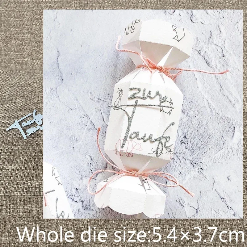 

New Design Craft Metal stencil mold Cutting Dies German for baptism word scrapbook die cuts Album Paper Card Craft Embossing