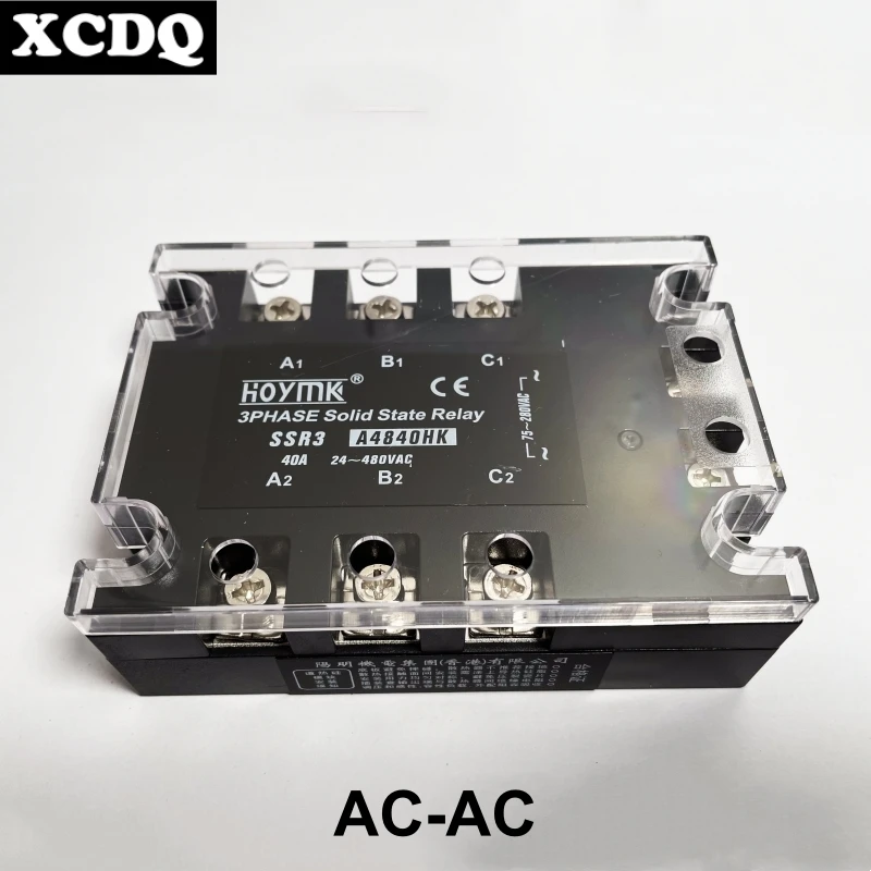 3 مراحل تتابع الحالة الصلبة التيار المتناوب إلى التيار المتناوب 75-280 فولت المدخلات 24-480 فولت تحميل 110 فولت الطاقة الإصدار 220 فولت 230 فولت مرحل التحكم في الجهد 10-100A