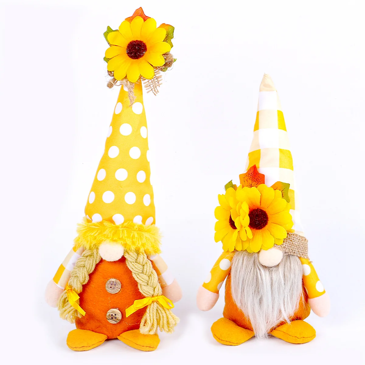 Thanksgiving Autumn Sunflower Couple's Faceless Old Man Rudolph Doll Standing Posture Decoration Faceless Doll Decoration