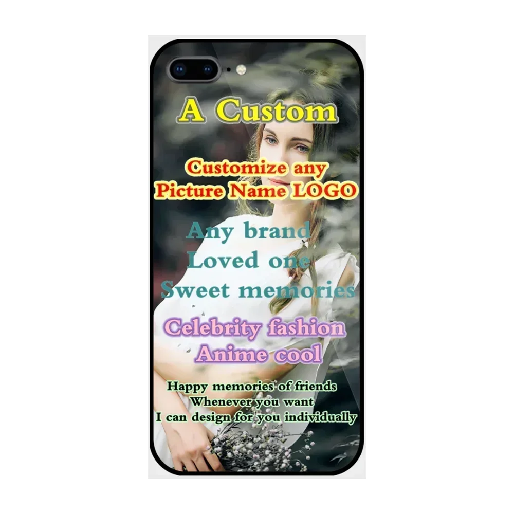 Capa de telefone tpu de vidro personalizada exclusiva para iphone 17 16 15 14 13 plus 12 11 pro xs