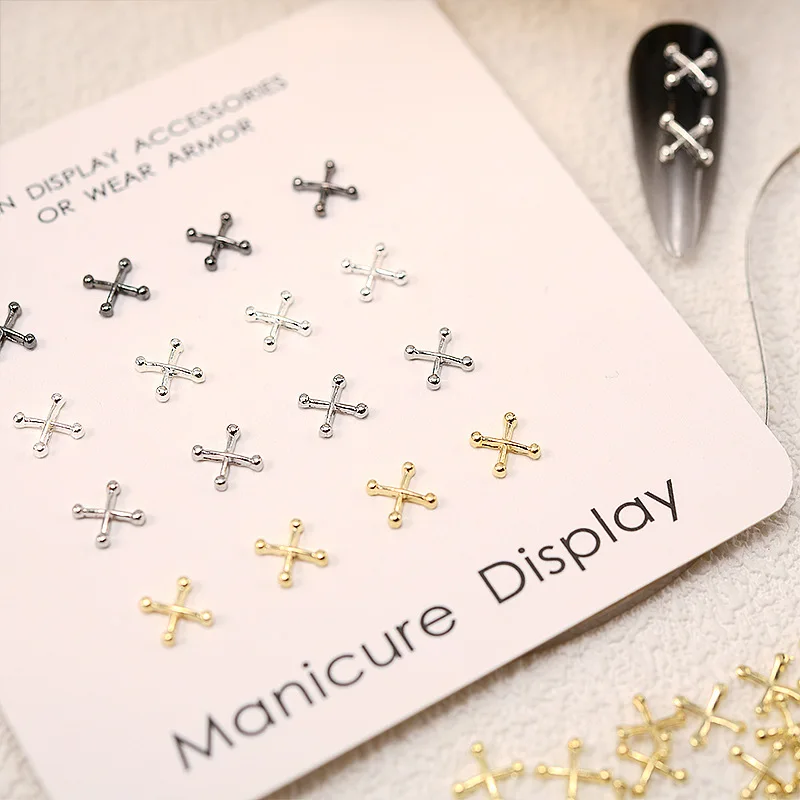 

20Pcs Cross Nail Accessories Retro 3D Alloy Halloween Nail Accessories DIY Crafts