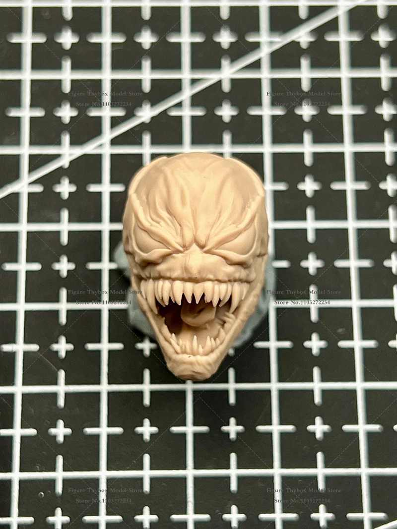 1/12 Marvel Movie Spider-Man Villain Venom White Model Head Sculpt Tom Hardy Face Monster Carving Toys For SHF Mezco ML Body