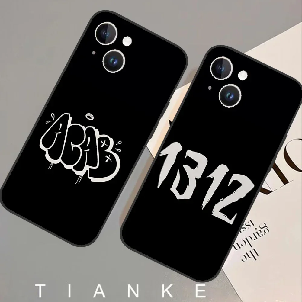 Acab Ultras جراب هاتف آيفون 16 15 11 13 14 برو ماكس 7 8 زائد X Xr Xs ماكس 12 حافظة غطاء أسود صغير