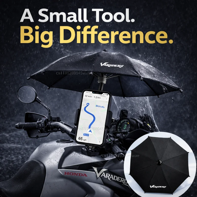 

Держатель для телефона и зонта для мотоцикла Honda Varadero, водонепроницаемый, с защитой от солнца и бликов, крепление на руль для GPS-навигатора