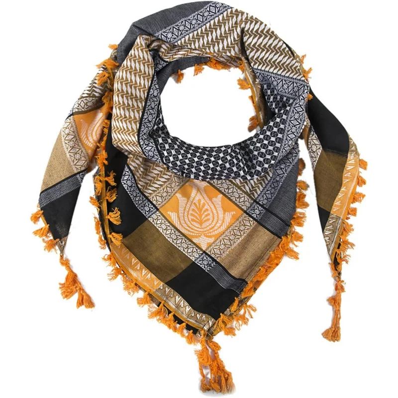 

Cotton Shemagh Tactical Desert Wrap Keffiyeh Head Neck Arab Scarf For Men 49"x49"