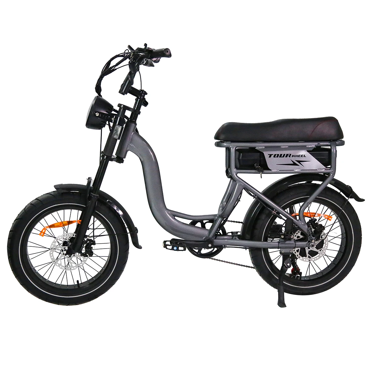 Tourwheel T7 Super Electric Bike 48V 250W Rear Hub Motor Hydraulic Brake Fat Bike for Ladies Pink 7 Speeds Pedal Assist