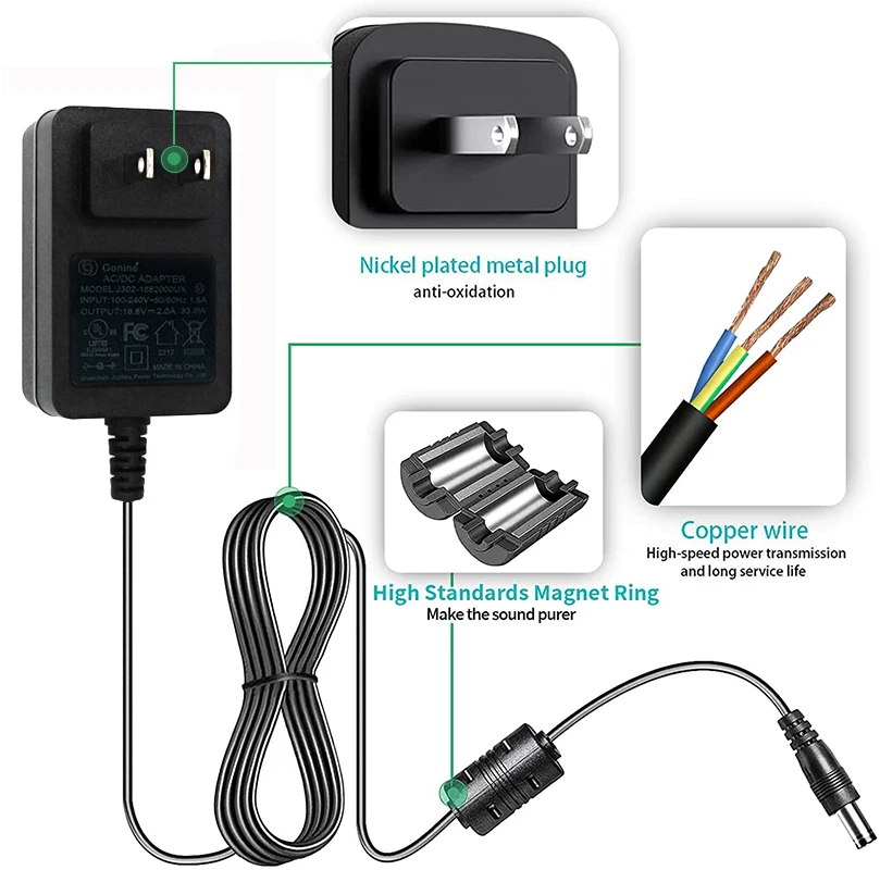 16.8V Charger for Sonic Massage Gun LifePro Sonic,Sonic Mini,Sonic Pro, Fusion X,Sonic Pro Handheld Percussion,and More Other