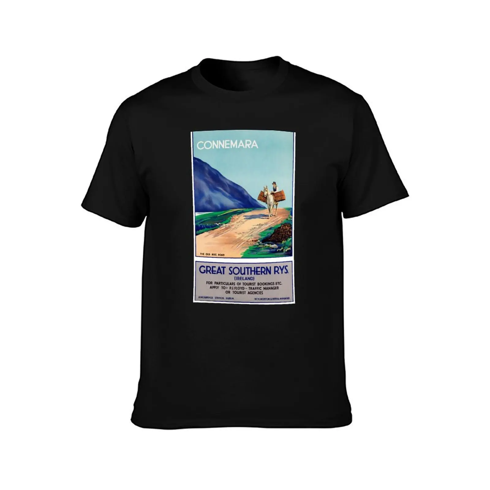 Ireland Connemara Vintage Travel Poster 1930 T-Shirt Water Resistant Casual T-Shirt