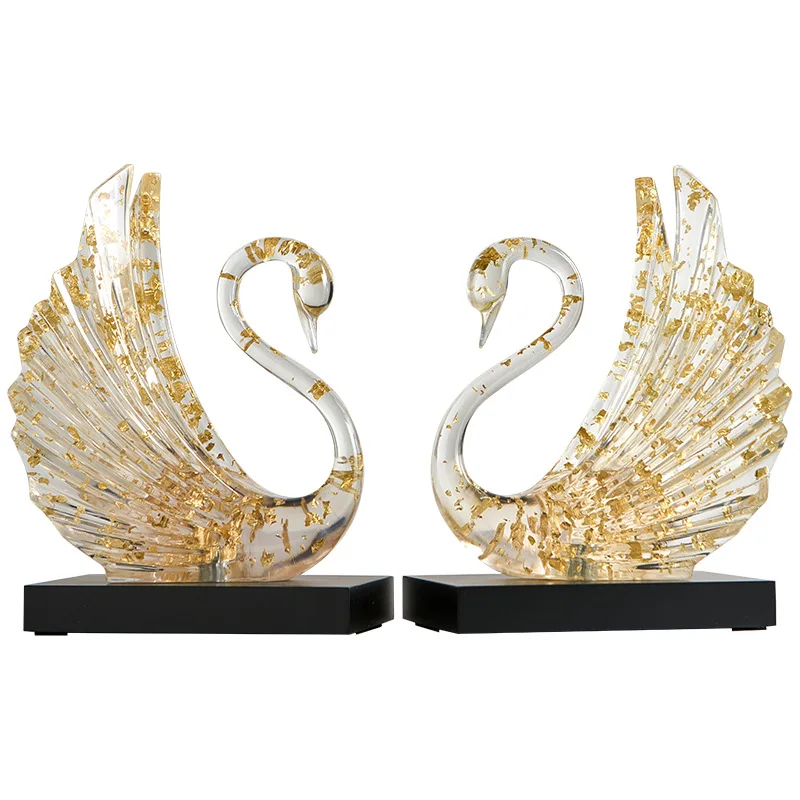 CX Abstract Art Swan Tabletop Ornament Living Room Bedroom TV Cabinet Ornament
