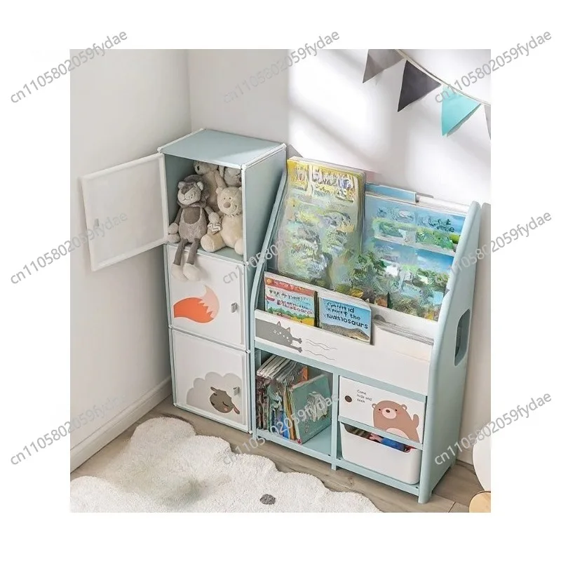 

Комбинированный стеллаж для книг и детских книг, напольный шкаф для хранения с минималистичным дизайном