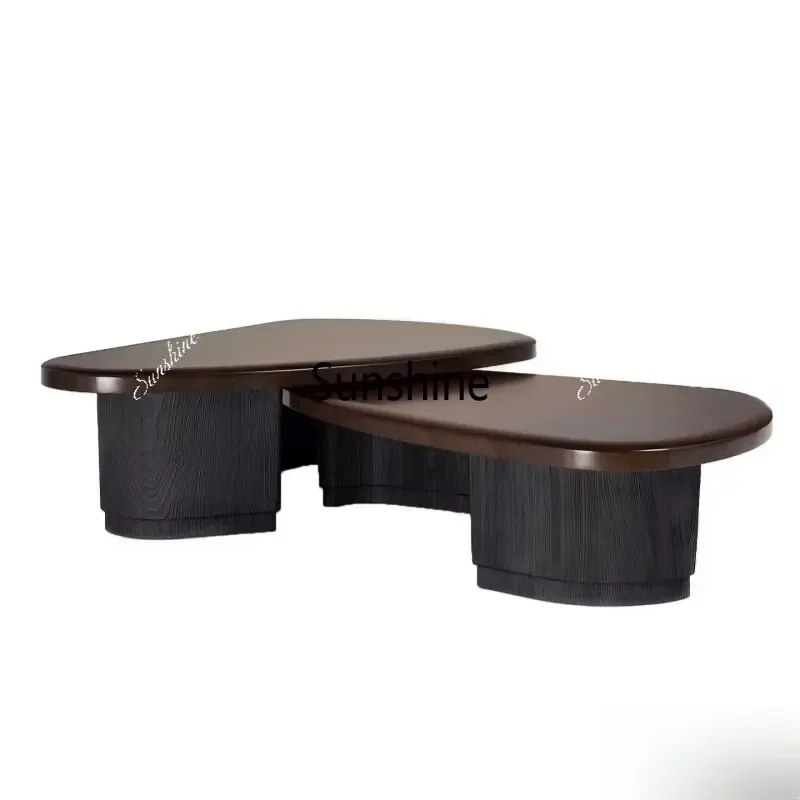 

Italian light luxury square coffee table modern simple club casual coffee table