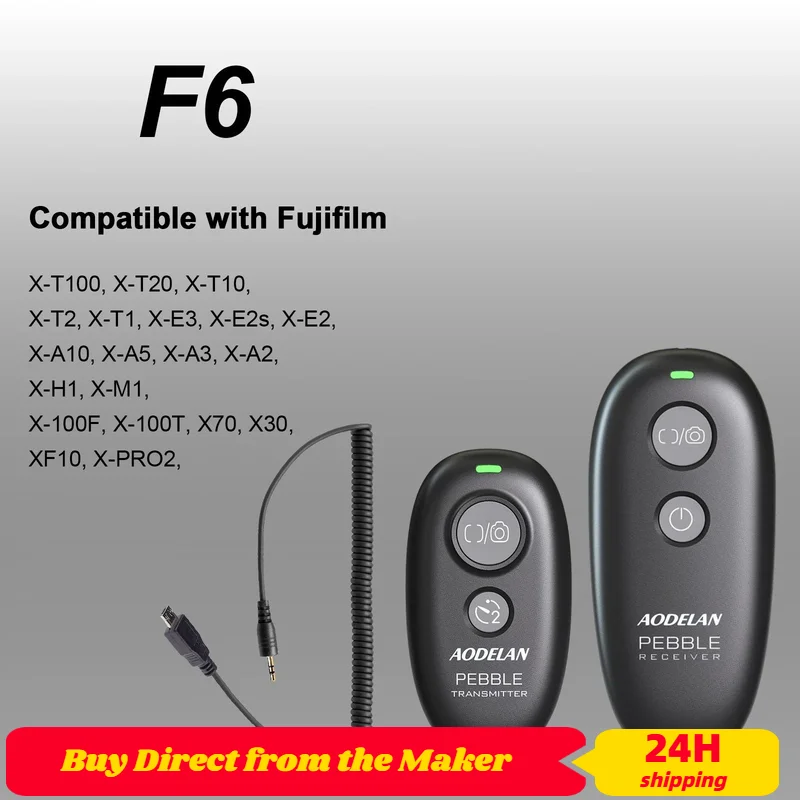 AODELAN كاميرا لاسلكية للتحكم عن بعد مصراع الإصدار ل Fujifilm X-T100 ، X-H1 ، X-A5 ، X-PRO2 ، X-T2 ، X-T1 ، X-T20 ، XT10 ، X-E3