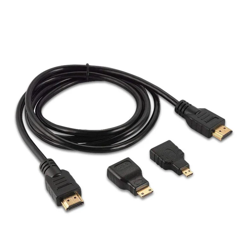 1080P Mini HDMI-Compatible to HDMI-Compatible Cable for Portable Monitor Connection with Laptop, PC, TV BOX, PS5, XBOX One