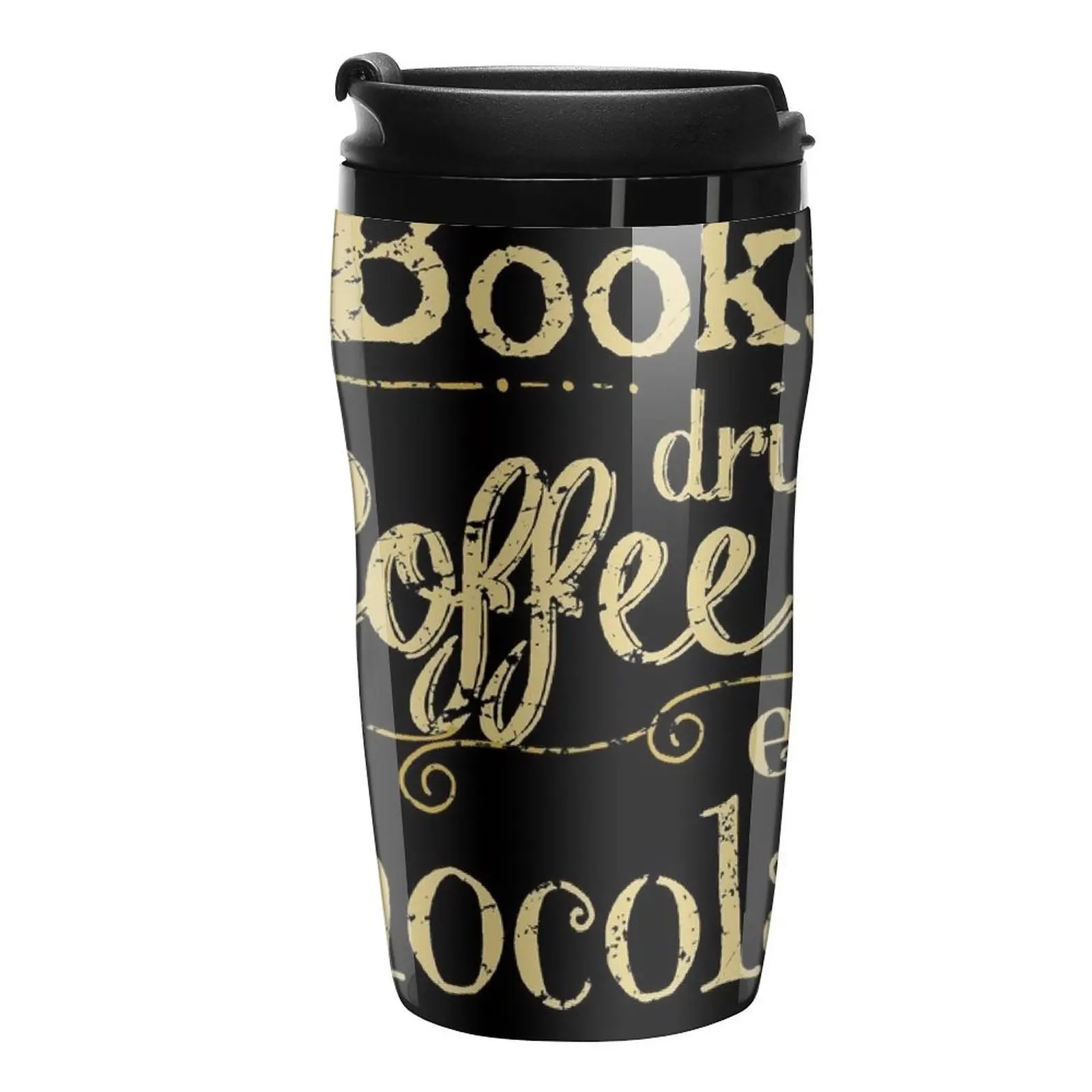 New read books, drink coffee, eat chocolate, pet cats Travel Coffee Mug Espresso Cup Thermos Cup Coffee Glasses