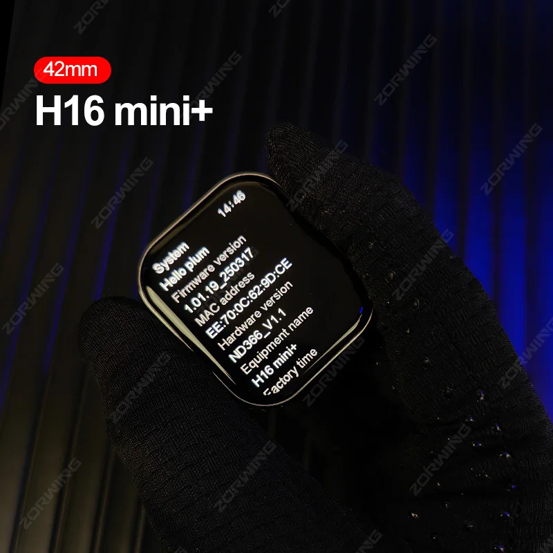 H16 Mini + 42mm Smart Watch AMOLED 1GB ROM Musica locale Orologi sportivi da donna Serie 10 Modalità AOD Bussola Smartwatch per Android IOS