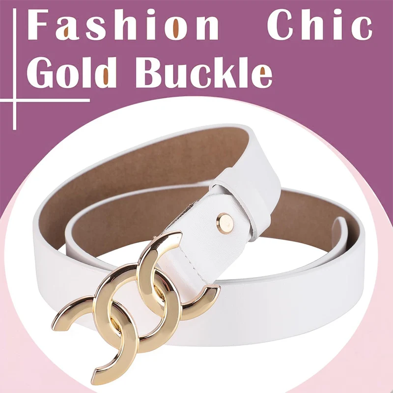 Women\'s Leather Belt Luxury Brand Designer Belts Simple Fashion with Jeans and Trousers Decorated Belt High-quality Alloy Buckle