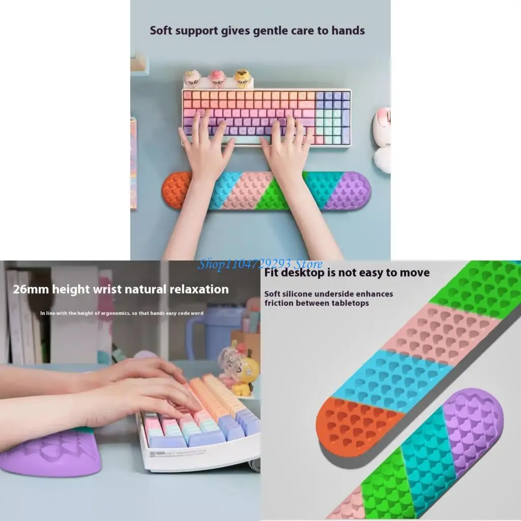 

Y2GD Ergonomic Mouse Wrist Pad Comfortable Breathable Silicone Computer Mouse Wrist Rest Ergonomic Support for Desk Office