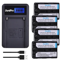 DuraPro 1800mAh NP-FM50 Bateria NP FM50 Battery +LCD USB Charger For Sony NP-FM51 NP-FM30 NP-FM55H CD-TRV108 DCR-PC101 A100