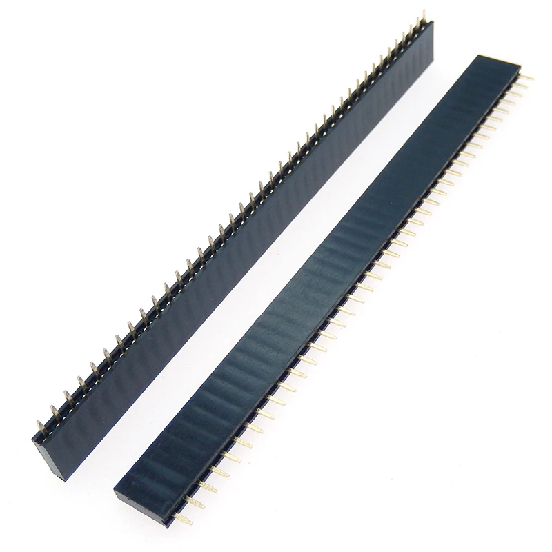 Single Row Masculino e Feminino Breakable Pin Header, PCB JST Connector Strip para Arduino, Kit DIY, 2,54mm, 40 Pin, 1x40, 10Pcs