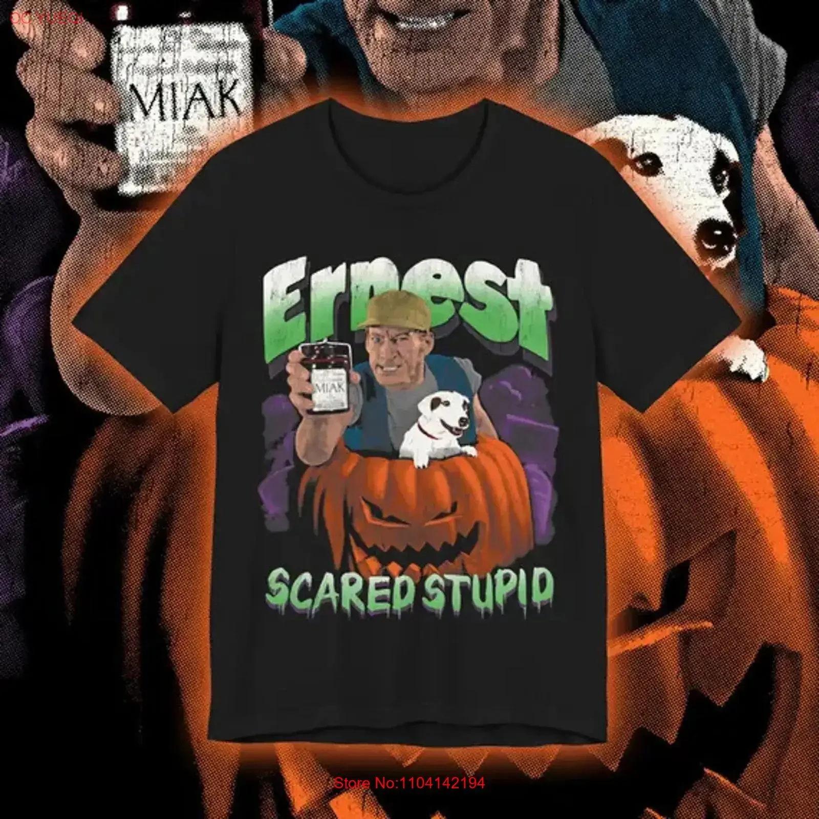Ernest Scared Stupid Jim Varney Halloween T Shirt Black S 5XL 1H0433 vintage Washed Top For Everyday Wear Breathable Unisex