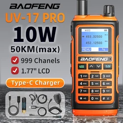 Baofeng UV17 Walkie Talkie uzun menzilli taşınabilir istasyonu Fm güçlü radyo istasyonu avcılık Ham iki yönlü radyo kablosuz seti alıcı