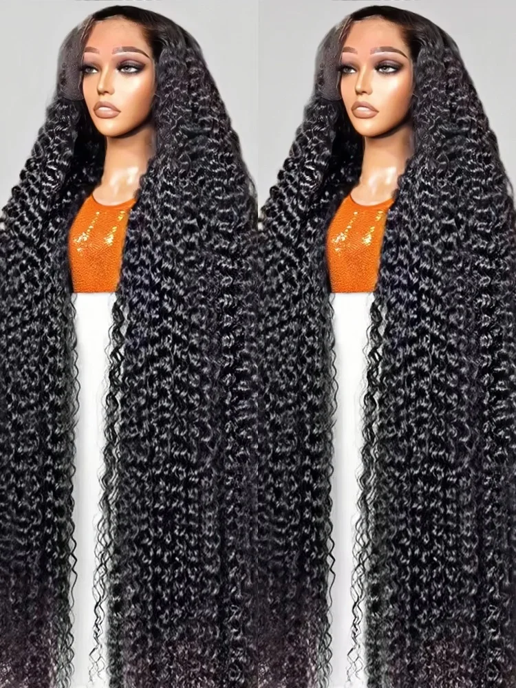 

Rosabeauty 30 40 Inch Deep Wave 13x6 HD Lace Frontal Human Hair Wig Transparent 200 Density 13x4 Curly Lace Front Wig For Women