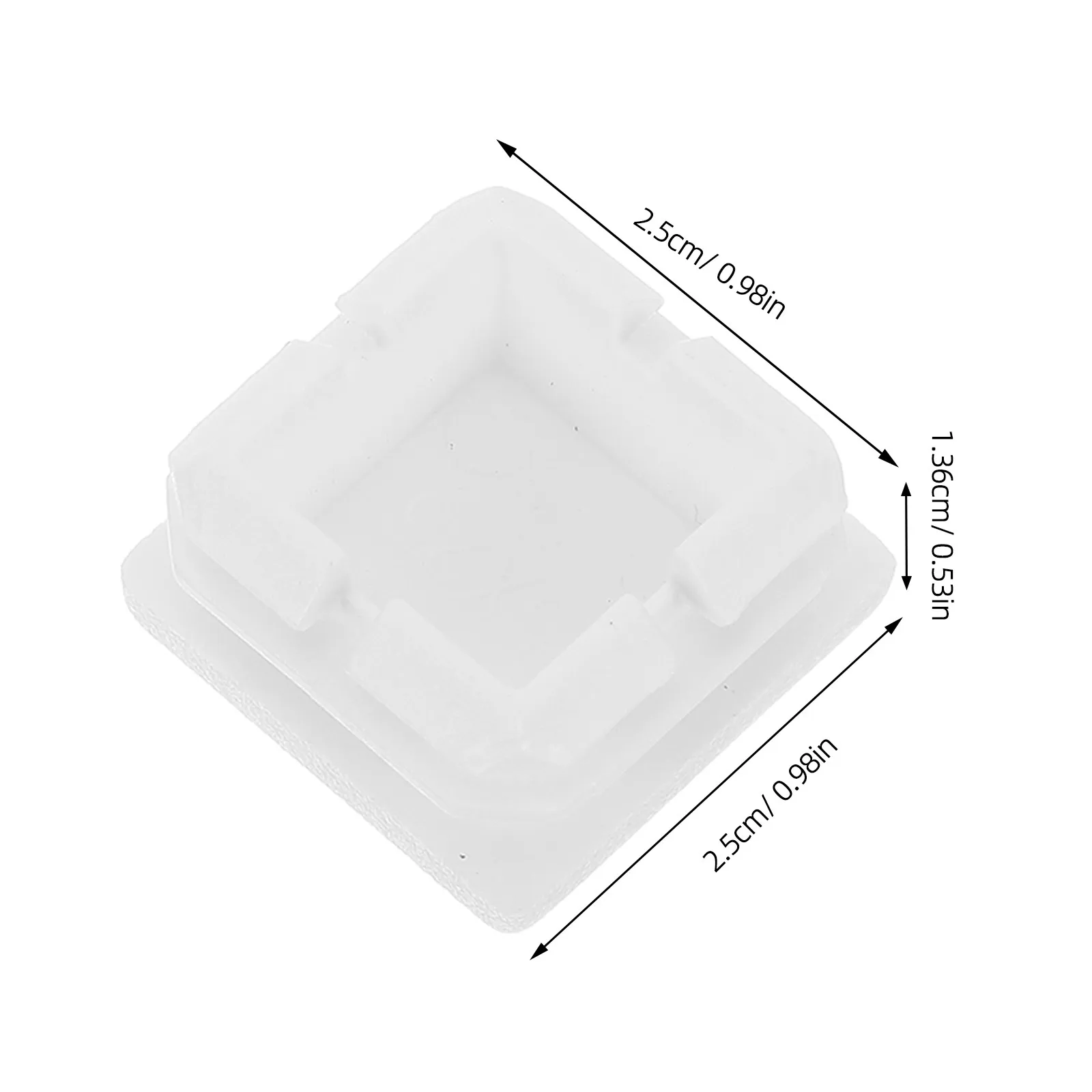 24Pcs Square Tube End Caps White Plastic Non Slip Tube Plug Inserts Furniture Legs Chair Post Table Fence Pipe Covers - view 4