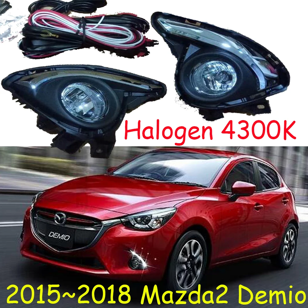 

Галогенная лампа 4300k, демисезонная лампа-бампер, 2015 ~, фара для Mazda 2 Mazda2, дневная лампа, дневная фотолампа, Mazd 2, противотуманная лампа