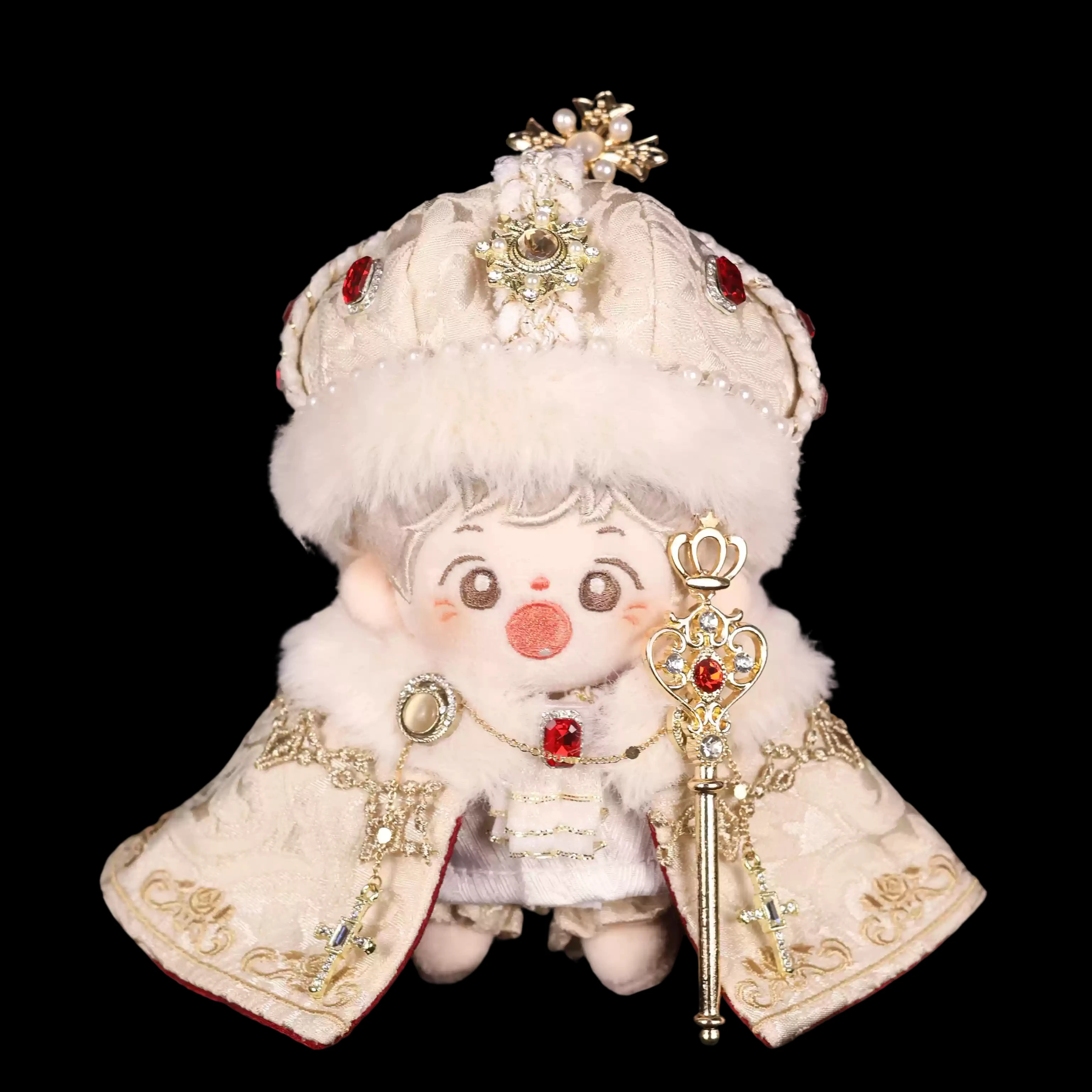 Ropa para muñecas de 20cm, príncipe Caballero, coronación, corona, Palacio, gemas, muleta, traje, accesorios para muñecas, juguete de Anime, Gif