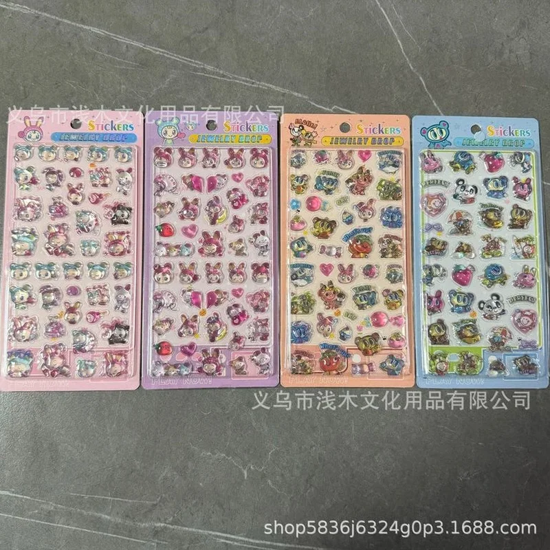 

40pcs Kawaii Blue Angel 3d Crystal Embossed Stickers Children'S Handbook Diy Mobile Phone Case Decoration Stickers Toy Gifts