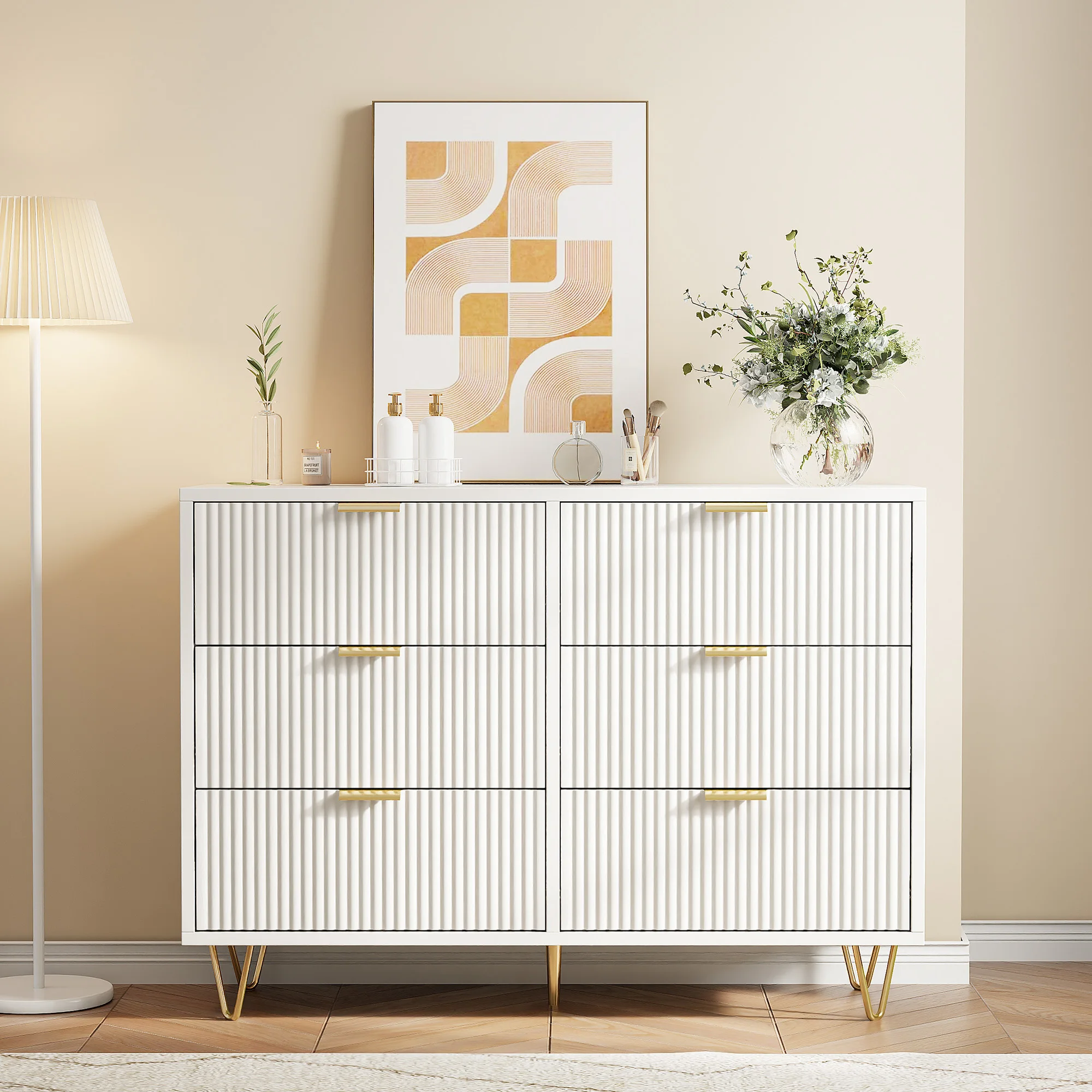 Comanlai Kommode, Schubladenschrank für Kleidung, Dokumente, Spielzeug, Heim-Sideboard für Wohnzimmer- und Schlafzimmerdekoration