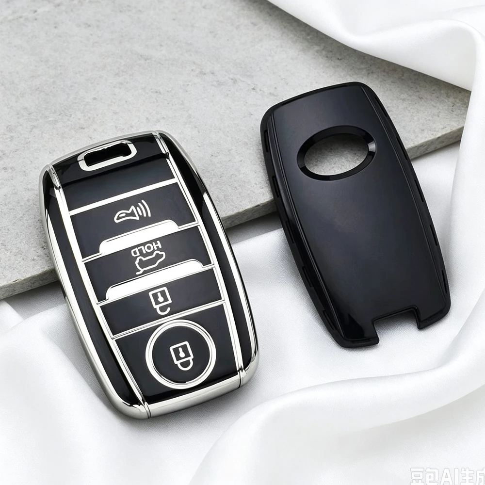 Auto Shell Fob for Kia Optima Sorento Niro Soul for Kia KX3 KX5 K3S RIO Ceed Cerato 4Buttons TPU Car Key Cover Case Holder