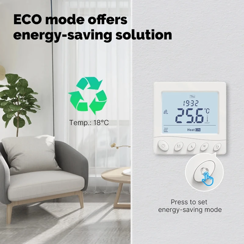 Wifi Thermostat อุณหภูมิห้อง Controller เครื่องทําความร้อนใต้พื้นแก๊ส App Control ทํางานร่วมกับ Home