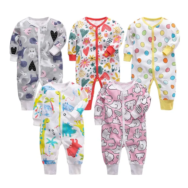 Summer Newborn Clothing Baby Jumpsuit100% Cotton 0-24 Months Long sleeved  Infant Onesie Soft Baby Girl Rompers Toddler Costume