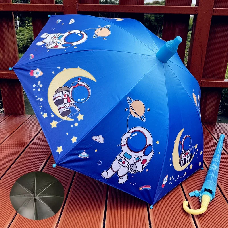 Fire Truck Car Excavator Children's Umbrella Boys and Girls Students Automatic Kindergarten Children Qing