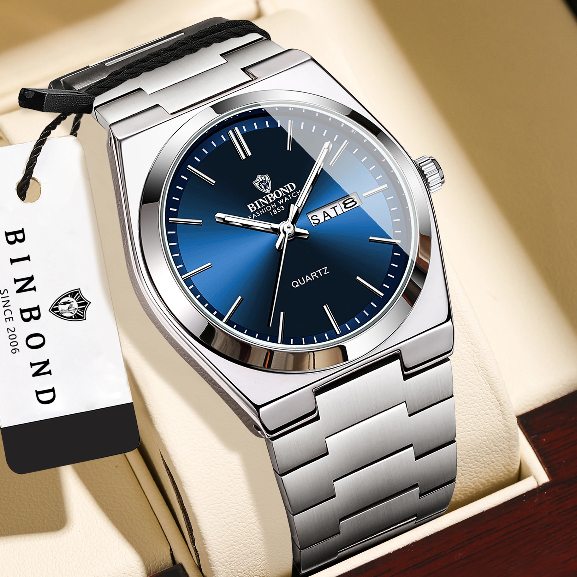 BINBOND Original Quartz Wristw - Smartwatch Luxury Watches For Men review and price