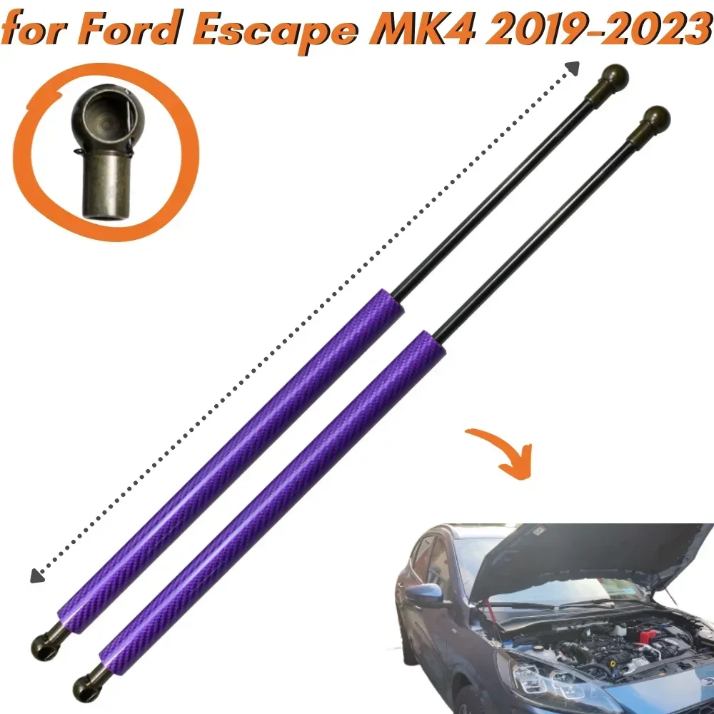 Qty(2) Hood Struts for Ford Escape MK4 for Ford Kuga CX482 2019-2023 Front Bonnet Gas Springs Shock Absorbers Lift Supports Bars