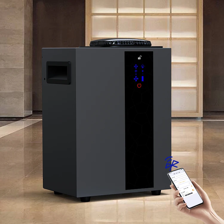 

A1000 Коммерческий диффузор аромата Hvac Диффузор Машина Управление через приложение Smart Lock Освежитель воздуха Электрический Металл