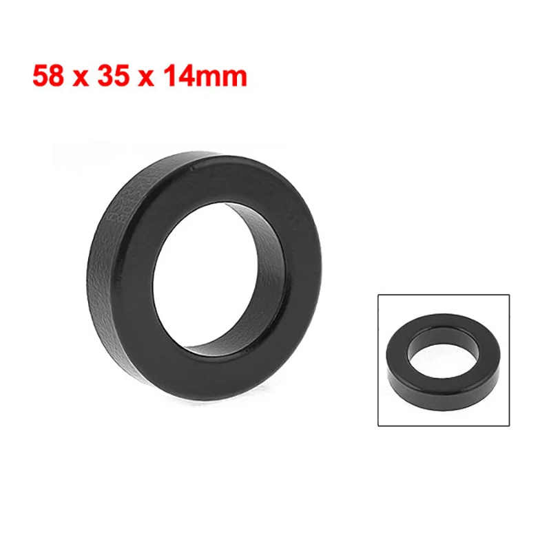 1Pcs 58x35x14mm Transformer Choking Coil Parts Toroid Ferrite Core AS225-125A Black Ferrite Ring for Power Transformers Inductor