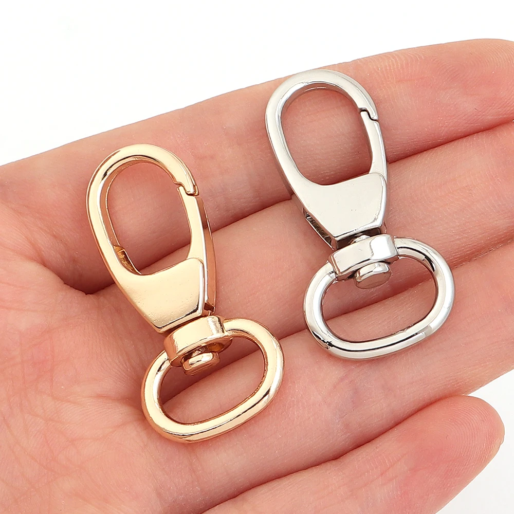 5pcs/Lot 18x37mm Metal Carabiner Snap Hook Trigger Clip Clasp Buckle O Ring for Bag Strap Parts Keychain Pet Leash Accessories