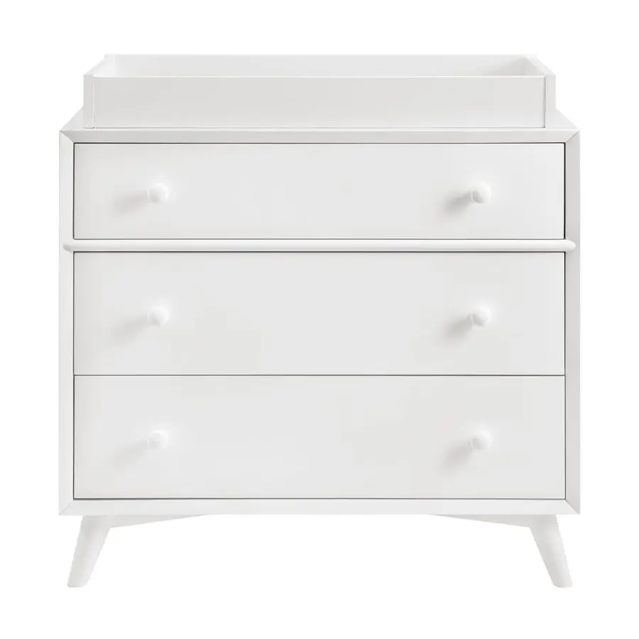 داوسون تغيير الجزء العلوي لخزانة الملابس ذات الأدراج الثلاثية، باللون الأبيض #4