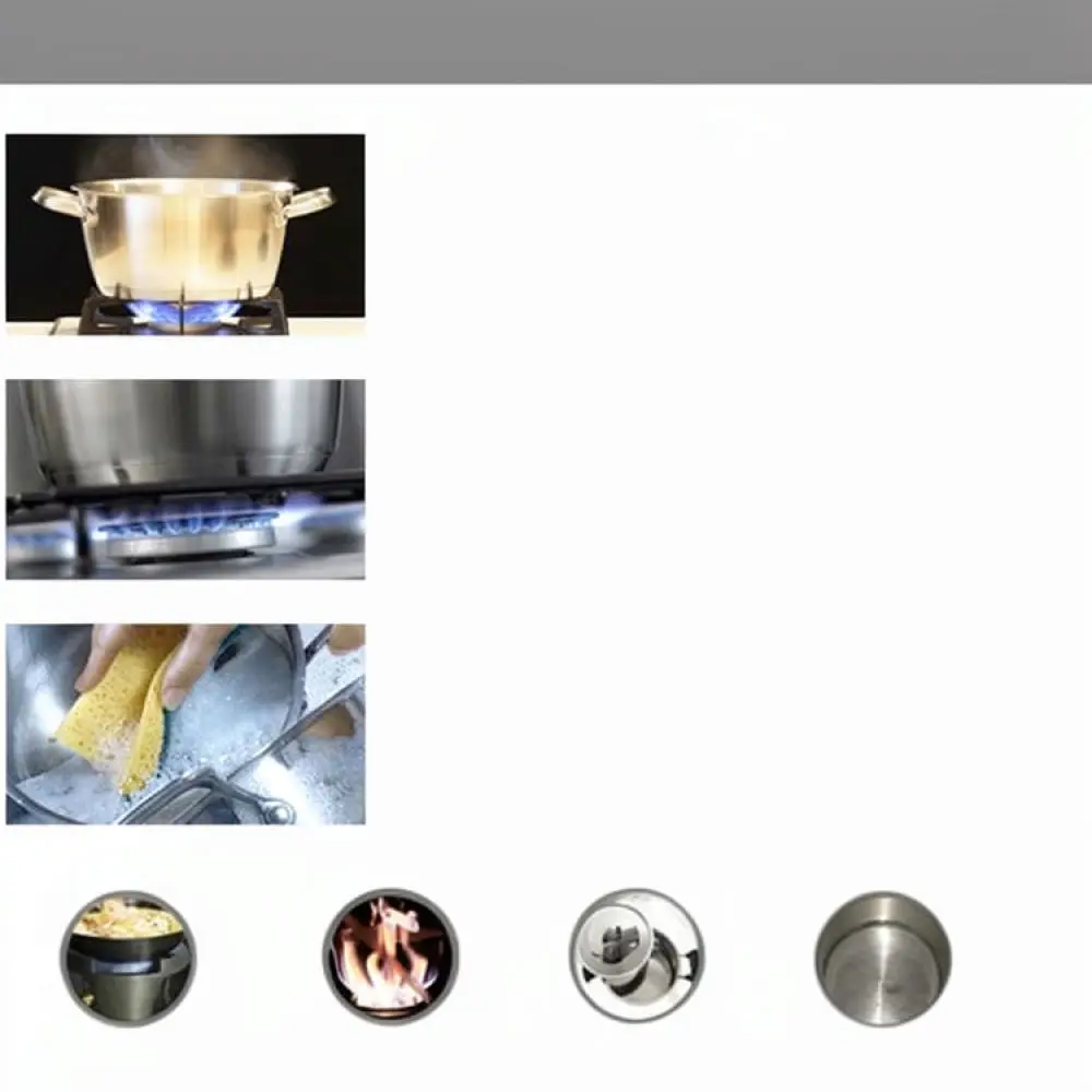 Thickened Composite Steel Soup Pot Hot Pot Stockpot Induction Safe Kitchenware Easy Cleaning Home Cookware